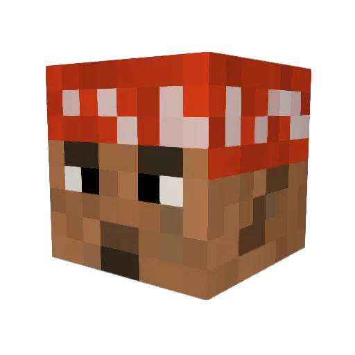 andyuwuu Minecraft avatar head, 3D render