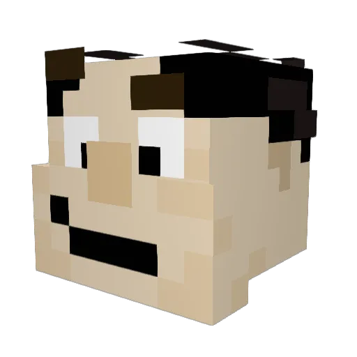 andyyflavour Minecraft avatar head, 3D render
