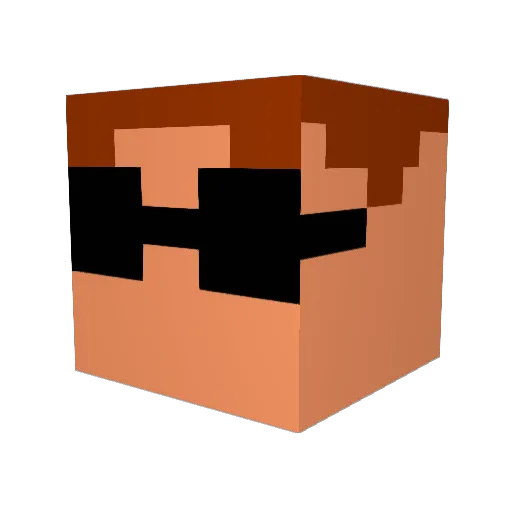 andzzy Minecraft avatar head, 3D render