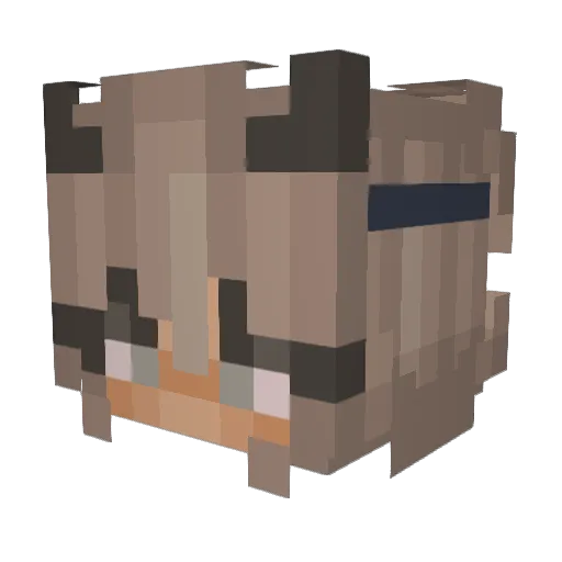 ane4ka Minecraft avatar head, 3D render