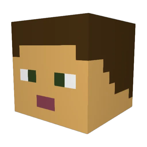 anekouk Minecraft avatar head, 3D render