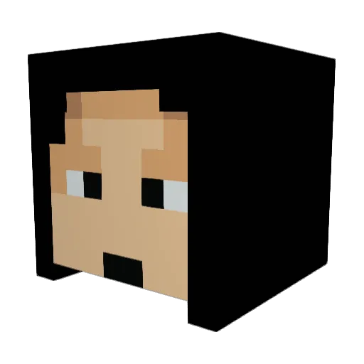 anelaos Minecraft avatar head, 3D render