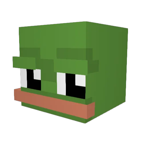 aness75 Minecraft avatar head, 3D render