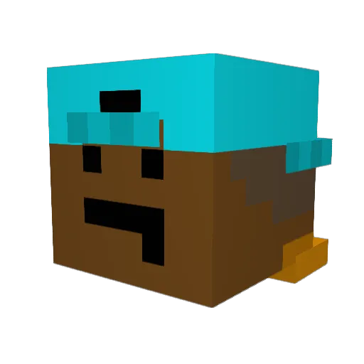 anevian1 Minecraft avatar head, 3D render