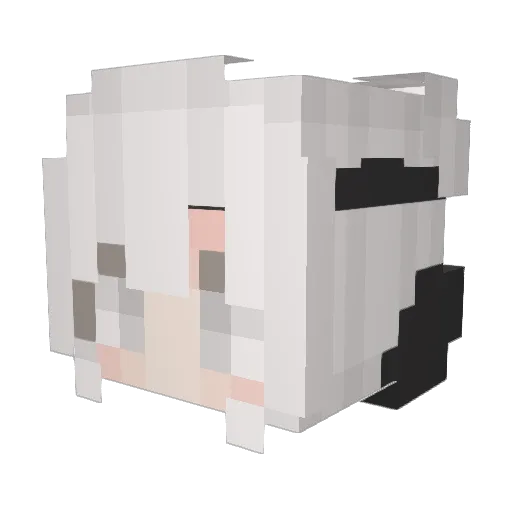aney_030 Minecraft avatar head, 3D render