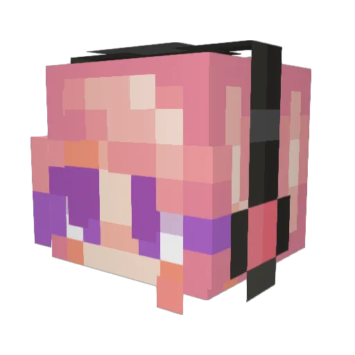 anfcore Minecraft avatar head, 3D render