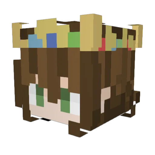 anfdoden Minecraft avatar head, 3D render