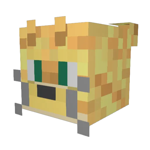 anfractuosity Minecraft avatar head, 3D render