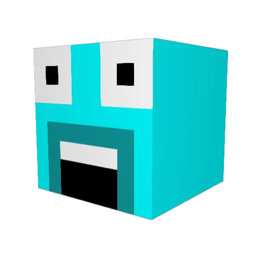 angate101 Minecraft avatar head, 3D render