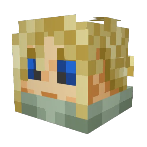 angeal71 Minecraft avatar head, 3D render