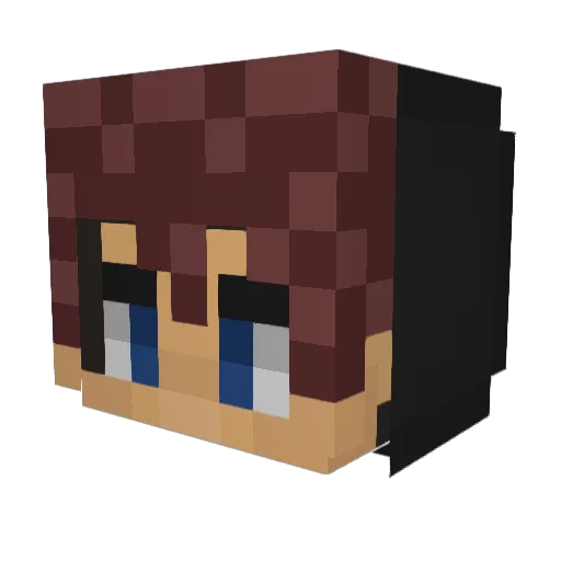 angeelitoo Minecraft avatar head, 3D render
