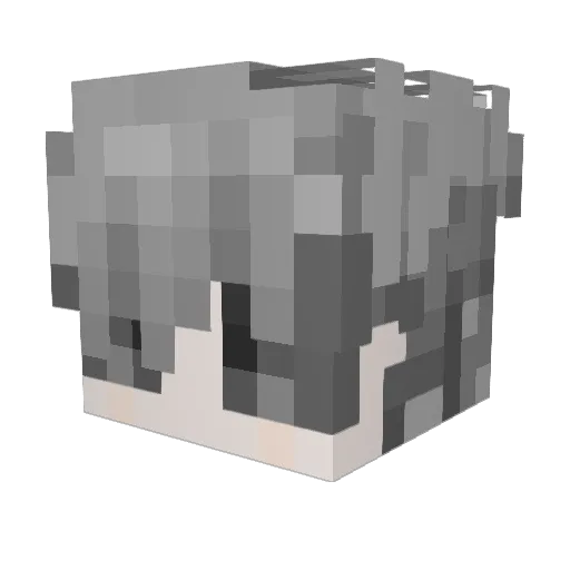 angeklatscht Minecraft avatar head, 3D render