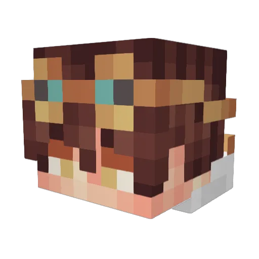 angel5er Minecraft avatar head, 3D render