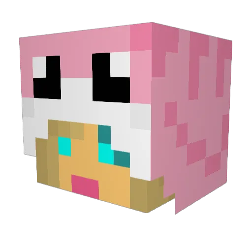 angel75 Minecraft avatar head, 3D render