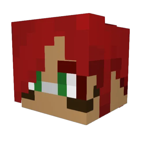 angelboyblue Minecraft avatar head, 3D render