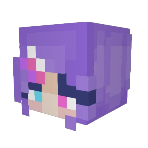 angelcollar Minecraft avatar head, 3D render