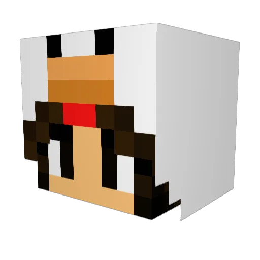 angeldotcom Minecraft avatar head, 3D render