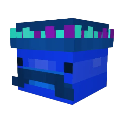 angelgreen Minecraft avatar head, 3D render