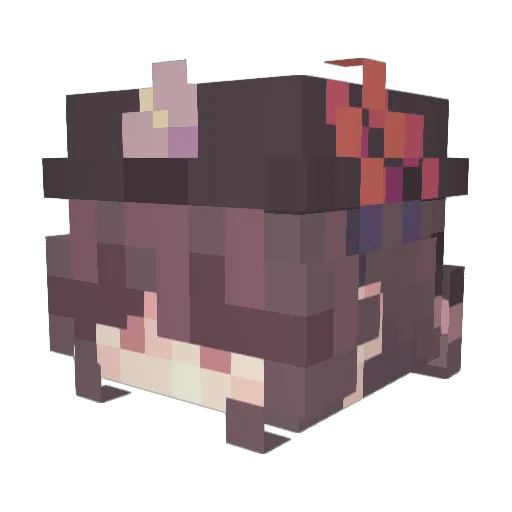 angeliapy Minecraft avatar head, 3D render