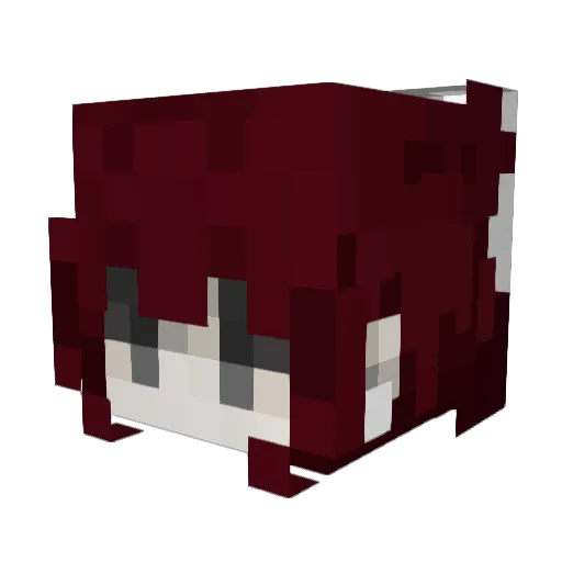 angelibun Minecraft avatar head, 3D render