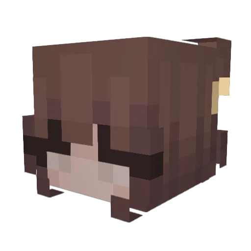 angelicanym Minecraft avatar head, 3D render