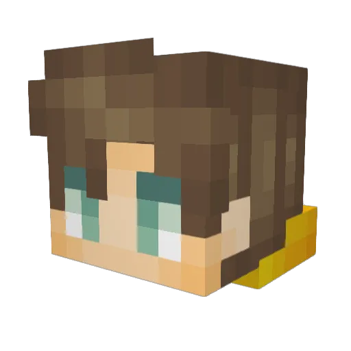 angelicbeast33 Minecraft avatar head, 3D render