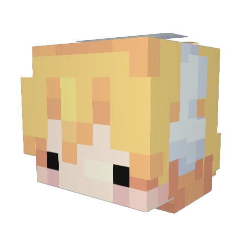 angelicil Minecraft avatar head, 3D render