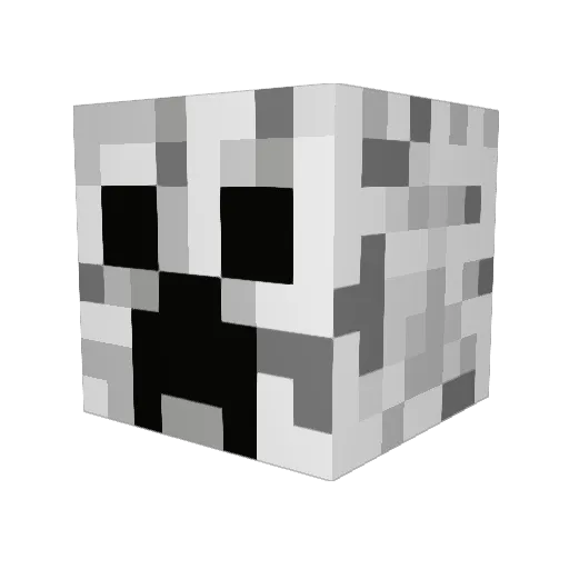 angelike Minecraft avatar head, 3D render