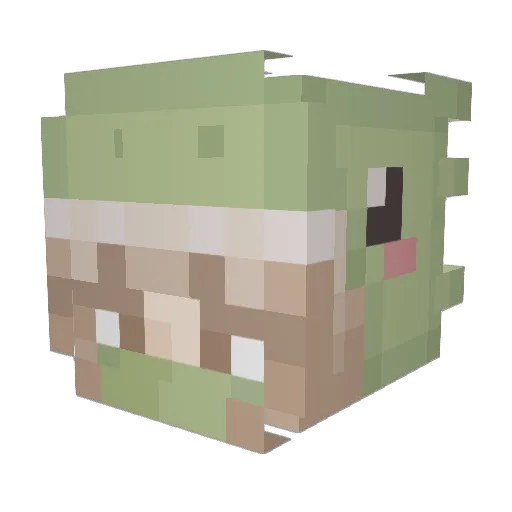 angelikun Minecraft avatar head, 3D render