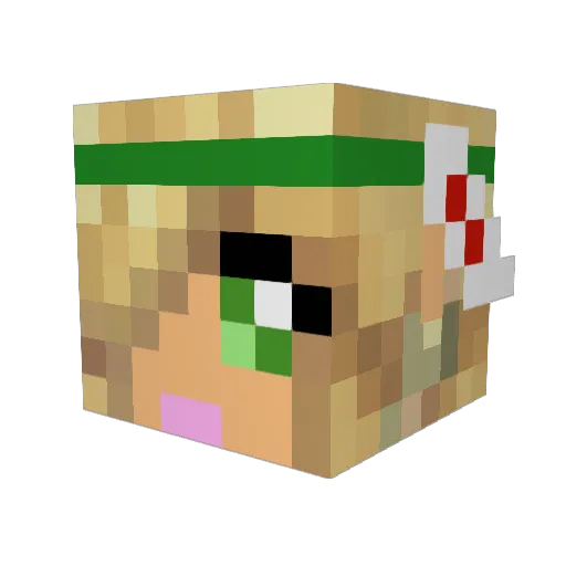 angelina86 Minecraft avatar head, 3D render