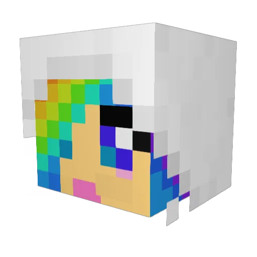 angelinab Minecraft avatar head, 3D render