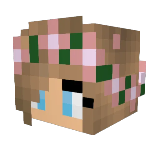 angelinaopp19 Minecraft avatar head, 3D render