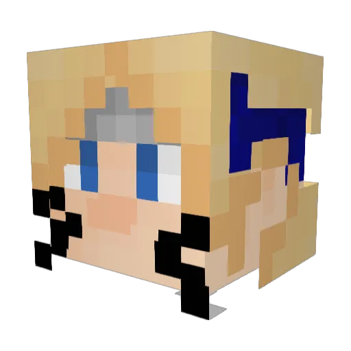 angelisme Minecraft avatar head, 3D render