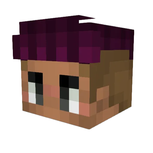 angelknit Minecraft avatar head, 3D render