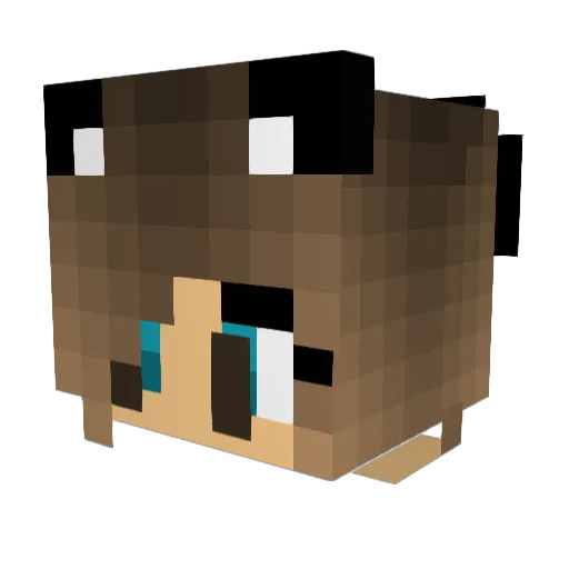 angelkoda Minecraft avatar head, 3D render
