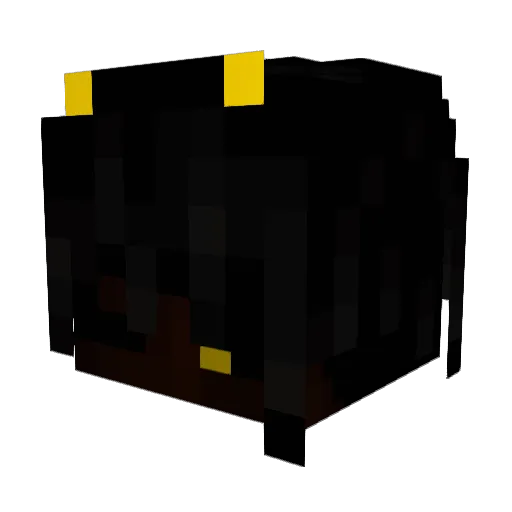 angelleft Minecraft avatar head, 3D render