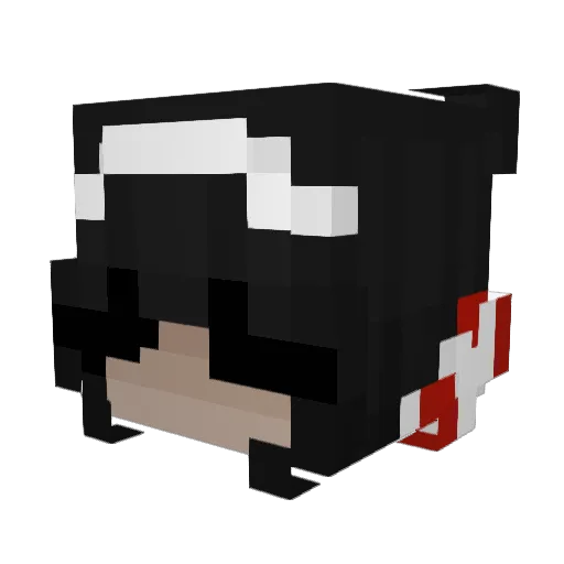 angellic Minecraft avatar head, 3D render