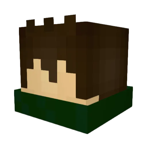 angellice Minecraft avatar head, 3D render