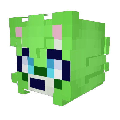 angellioli Minecraft avatar head, 3D render