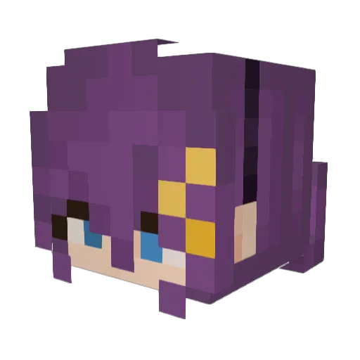 angelliquor Minecraft avatar head, 3D render