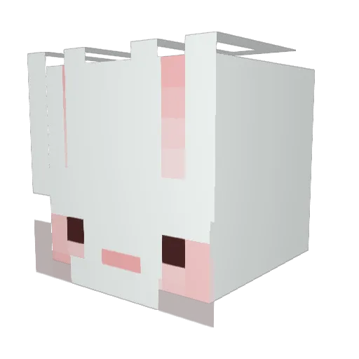 angelmiffy Minecraft avatar head, 3D render