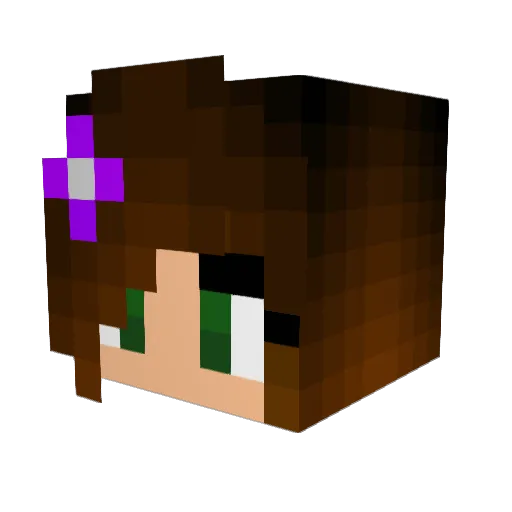 angelminecraft1 Minecraft avatar head, 3D render