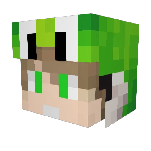 angelony Minecraft avatar head, 3D render