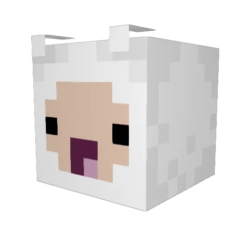 angelouiee Minecraft avatar head, 3D render