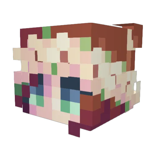 angelpi Minecraft avatar head, 3D render