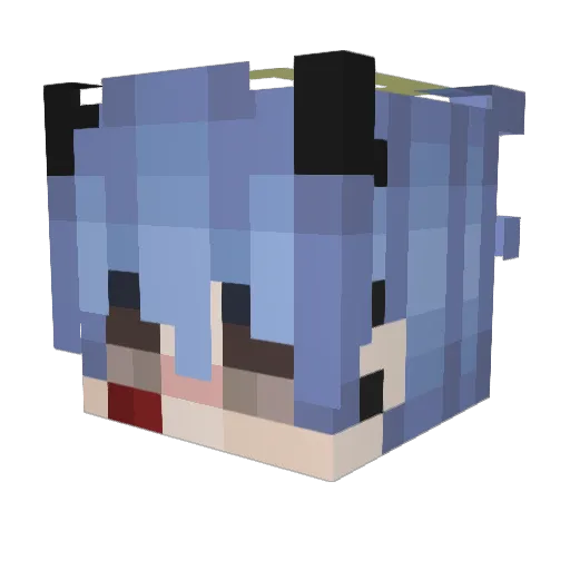 angelrev Minecraft avatar head, 3D render