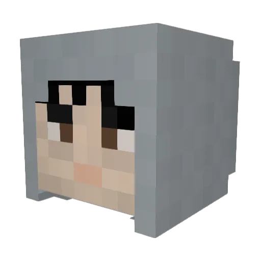 angeltearss Minecraft avatar head, 3D render