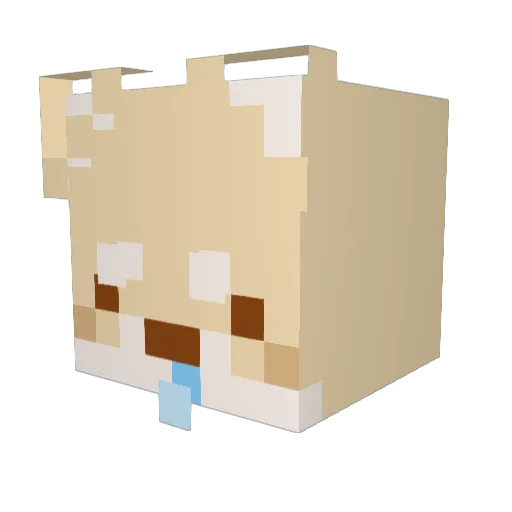 angeltongalong Minecraft avatar head, 3D render