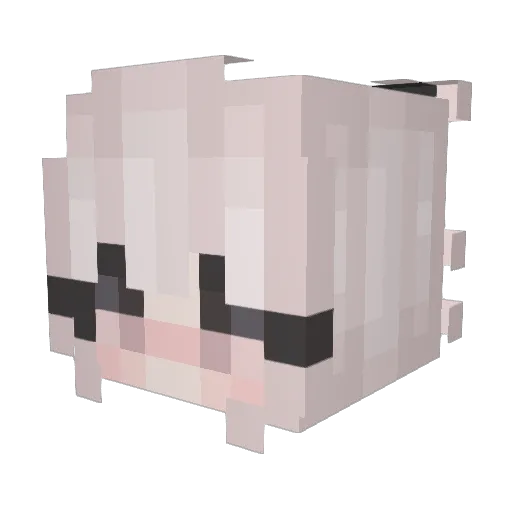angeluvrs Minecraft avatar head, 3D render