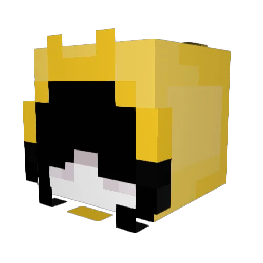 angelwa Minecraft avatar head, 3D render